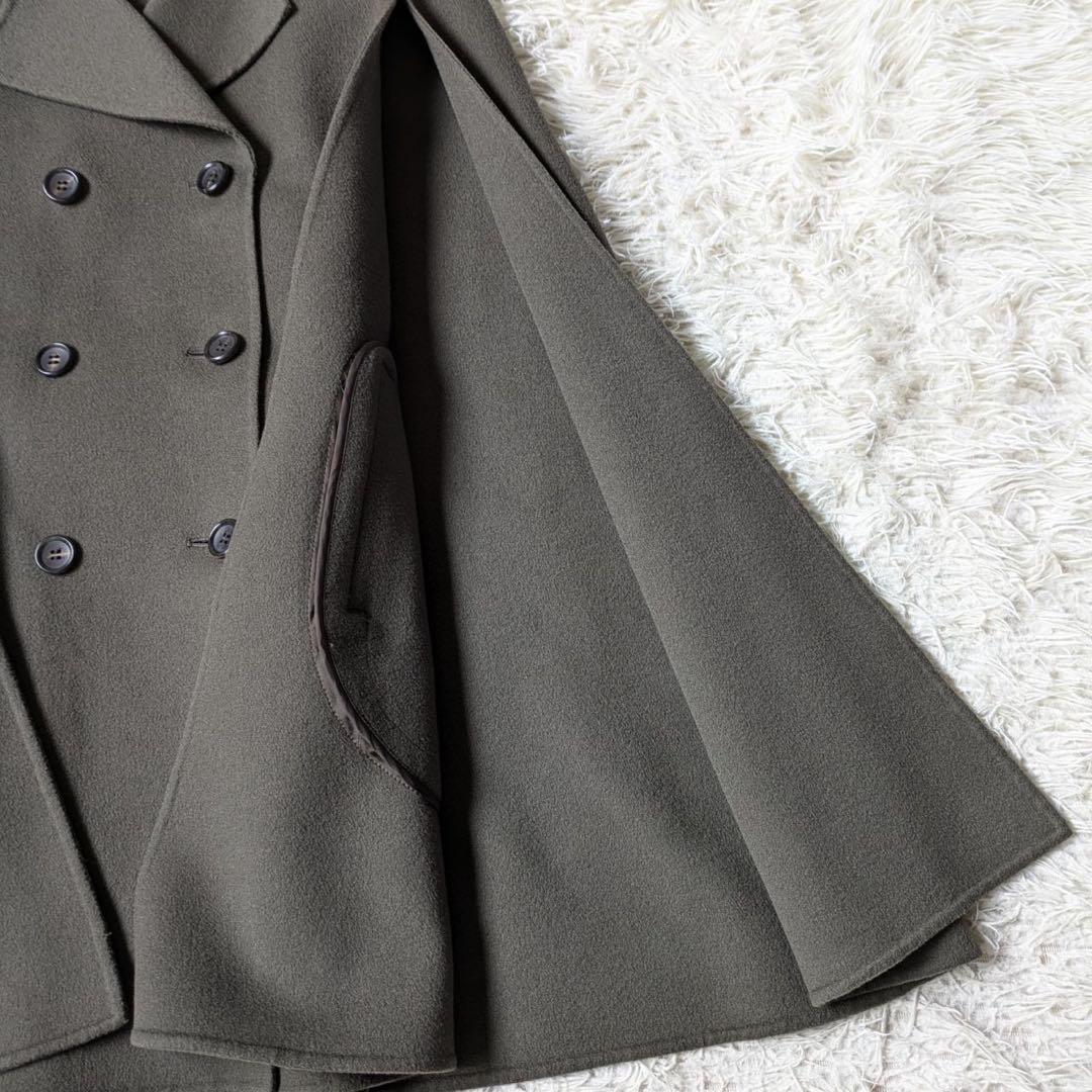 23区　R（アール）ロロピアーナ　ダブルブレストケープコート　サイズ36