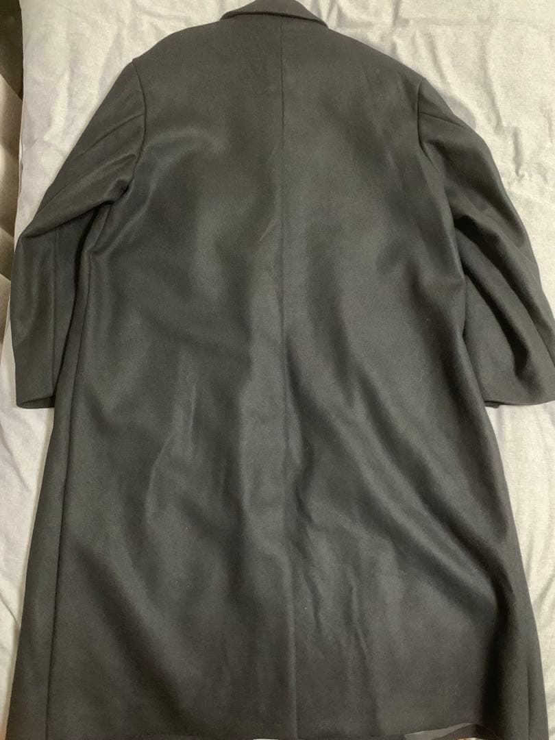 値下OK メゾンスペシャル super140s メルトンチェスターコート 黒 2