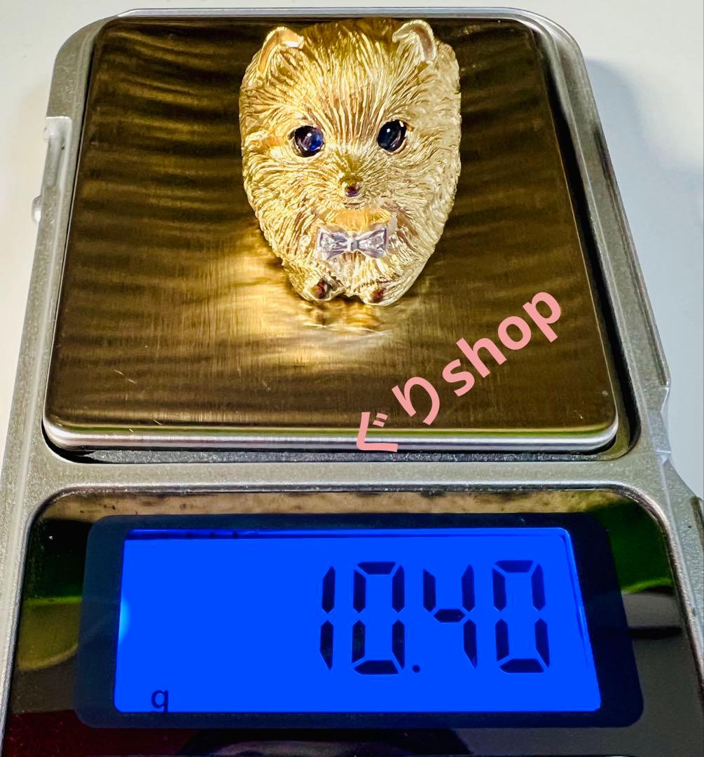 k18 犬 モチーフ リング