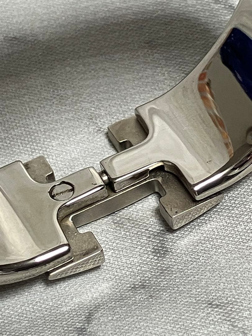 良品　HERMES エルメス　Hロゴ　クリッククラックH GM ホワイト