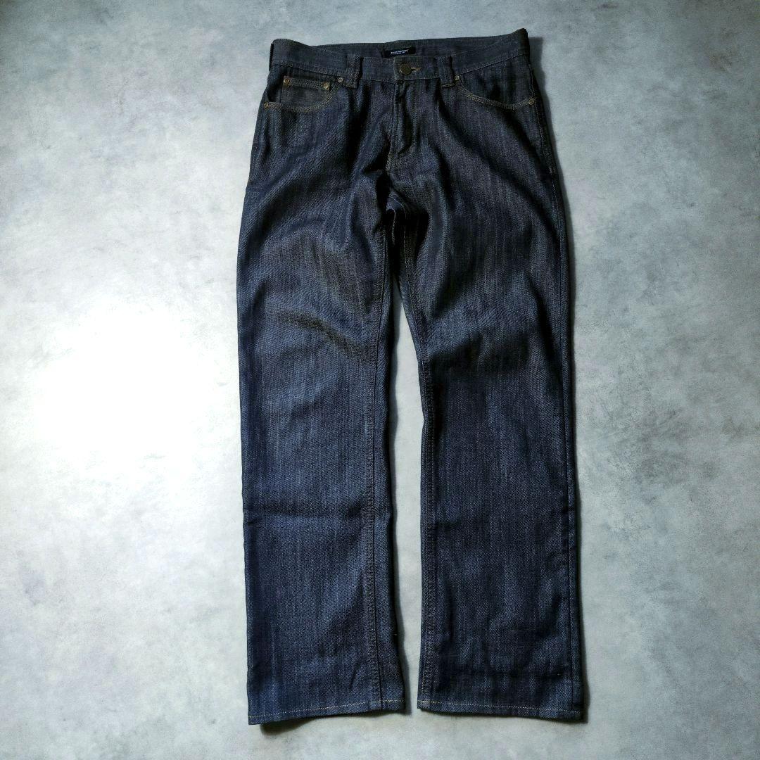 濃紺 バーバリー 総裏地 ノバチェック デニムパンツ 日本製 三陽商会