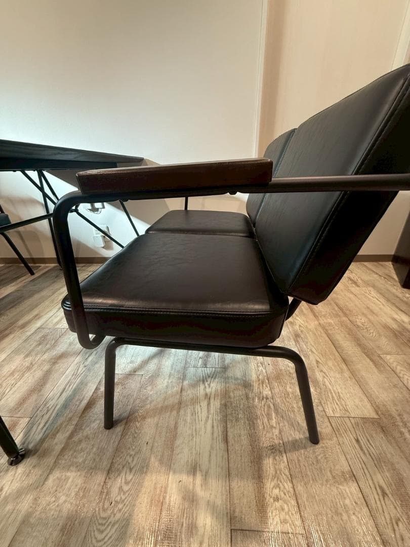 【2Pチェア1脚】4人用ヴィンテージ風ダイニングテーブルセット　2Pチェア1脚