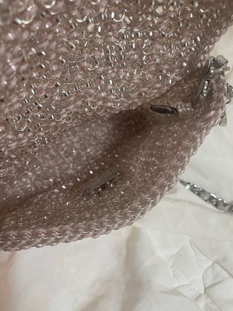 【美品】アンテプリマ　ワイヤーバック　ルケット　ピンクシルバー