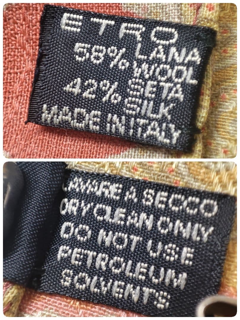 極美品　ETRO　ストール　ショール　ウール／シルク　ITALY　オリエンタル柄