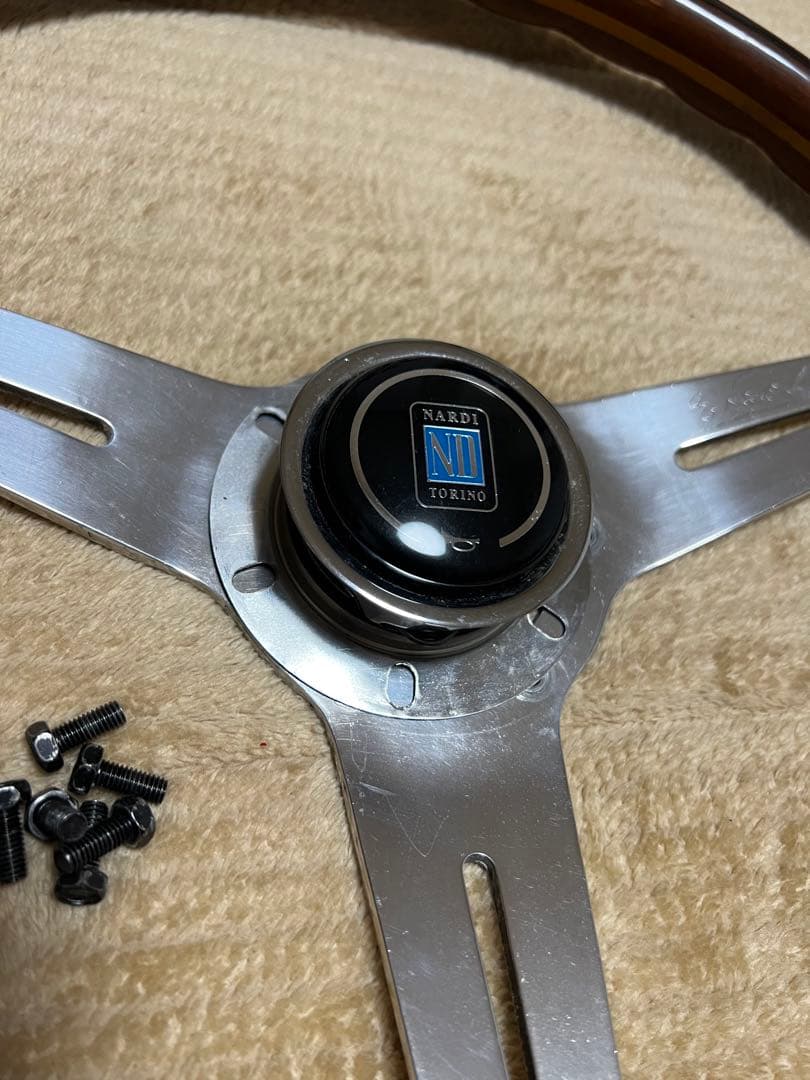 ナルディ ステアリング 社外 送料無料 白 ホワイト ブラック ホーン