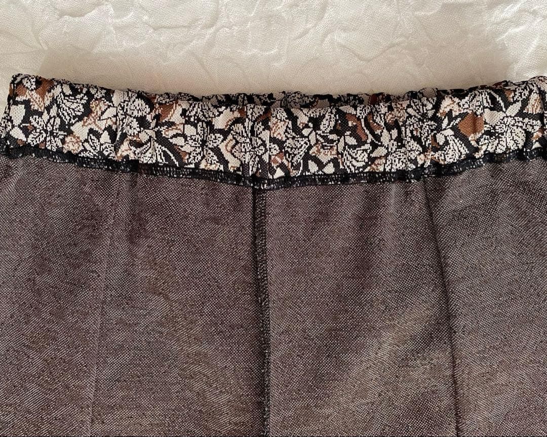 美品【FUMIE＝TANAKA(フミエタナカ)】フラワージャガードパンツ