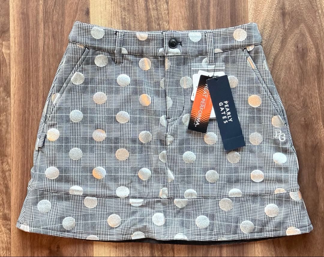 新品】PEARLY GATES パーリーゲイツ　ゴルフ　チェック柄ドットスカート