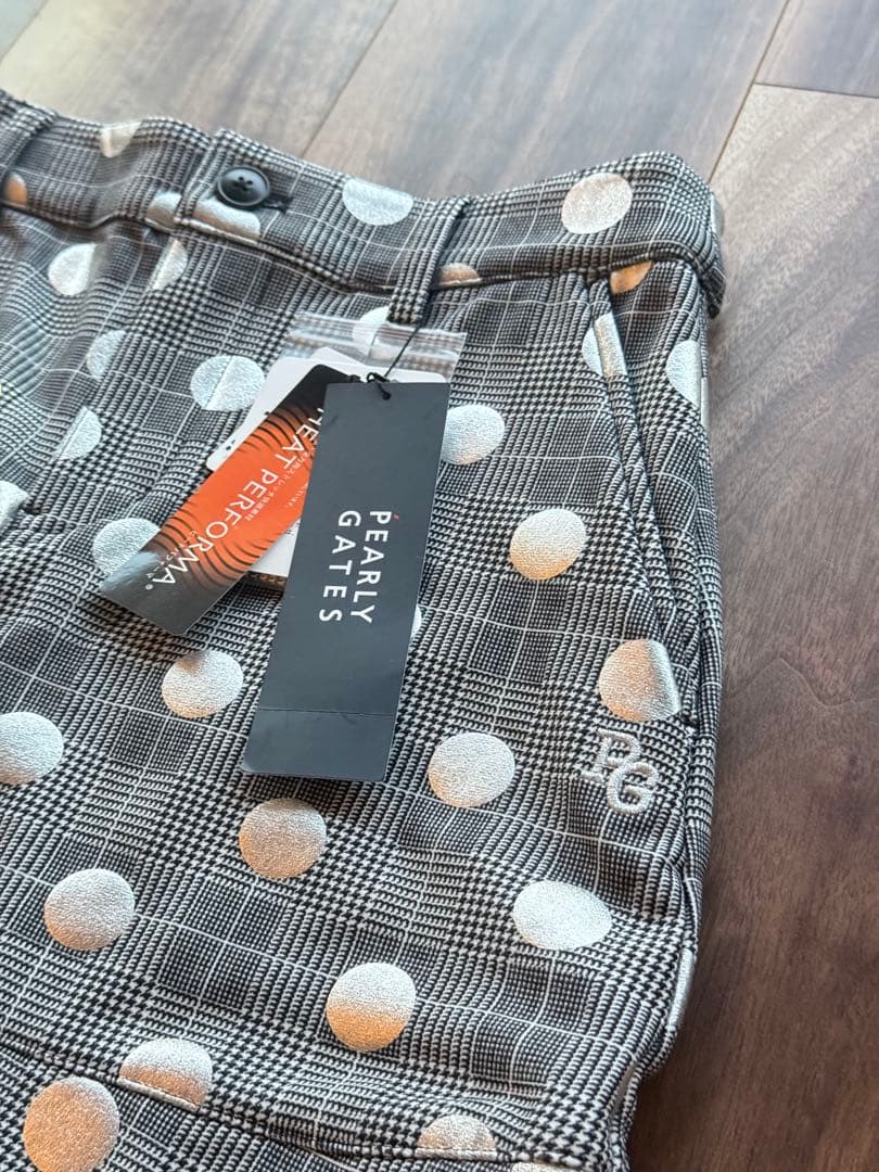 新品】PEARLY GATES パーリーゲイツ　ゴルフ　チェック柄ドットスカート