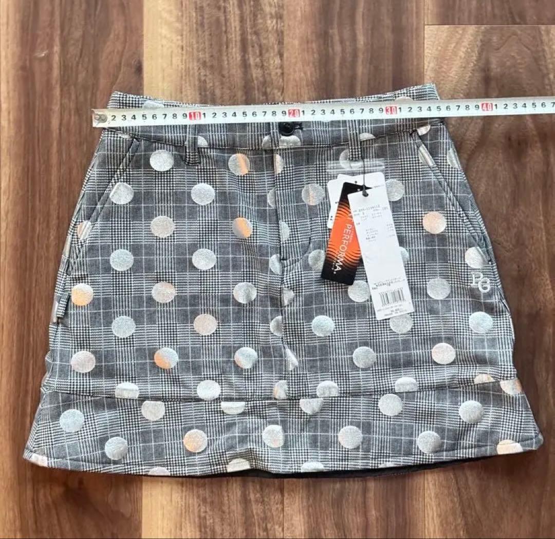 新品】PEARLY GATES パーリーゲイツ　ゴルフ　チェック柄ドットスカート