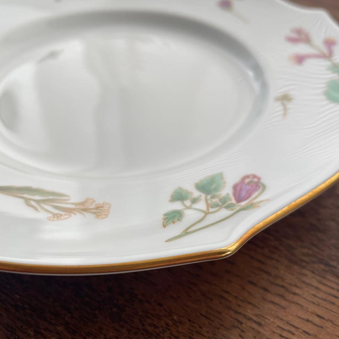 マイセン フローラ ヴェレンシュピールプレート19cm 2客ケーキ皿