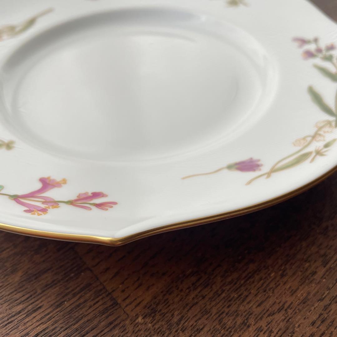 マイセン フローラ ヴェレンシュピールプレート19cm 2客ケーキ皿