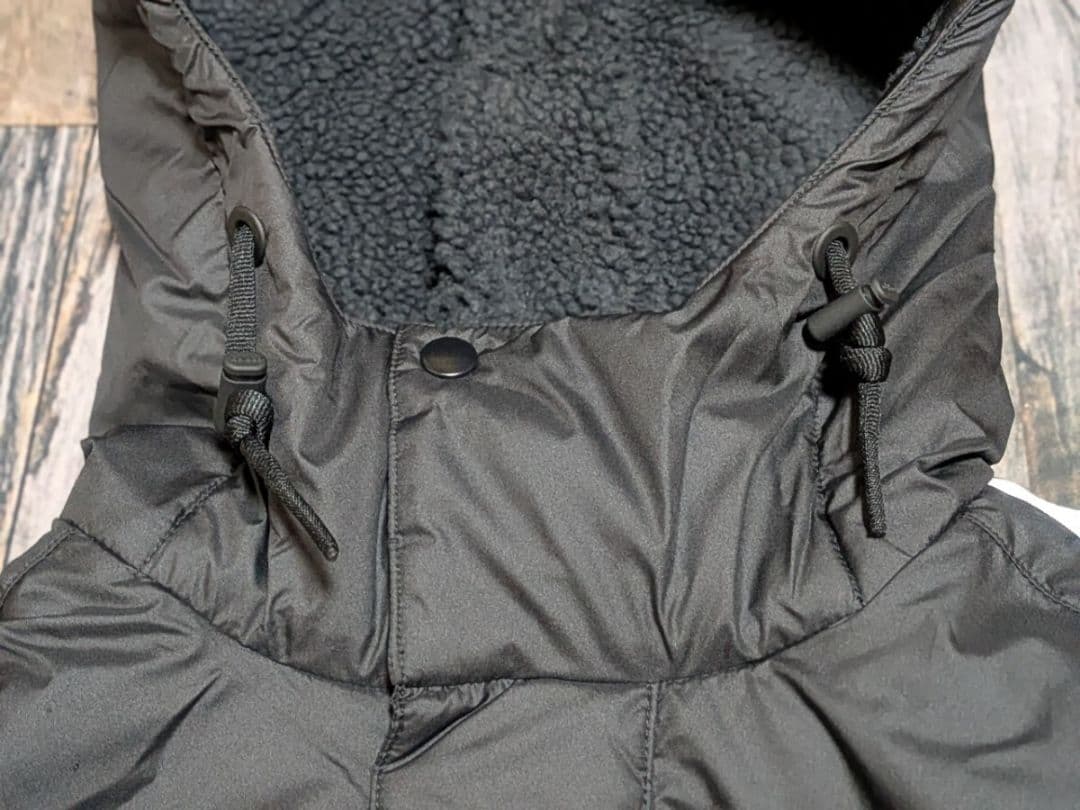 XXL アディダス 中綿 裏ボア ベンチコート　ロング ジャケット 黒 ブラック