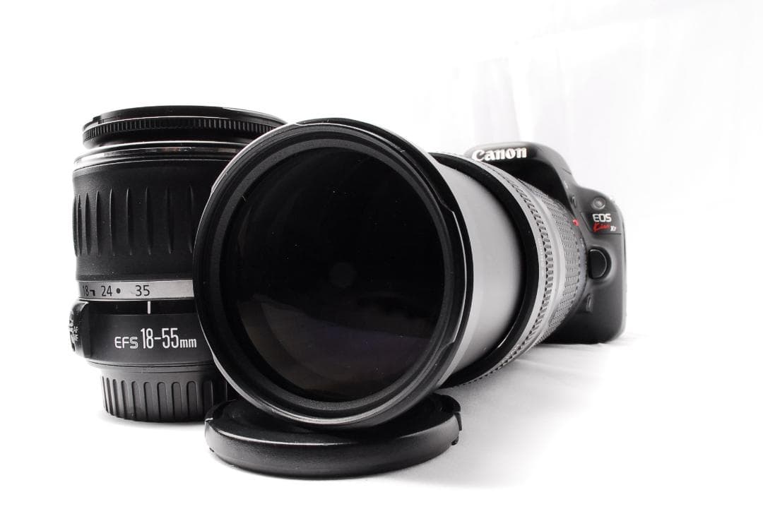 キャノン kiss X7⭐ダブルレンズセット⭐超望遠レンズ⭐カメラバッグ付