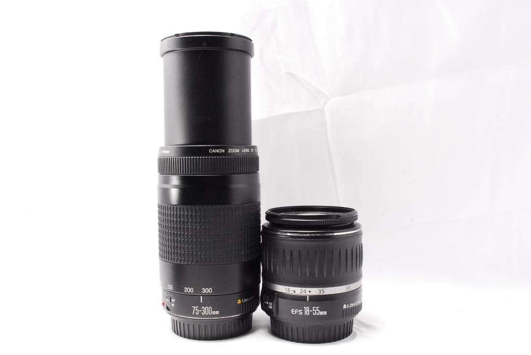 キャノン kiss X7⭐ダブルレンズセット⭐超望遠レンズ⭐カメラバッグ付