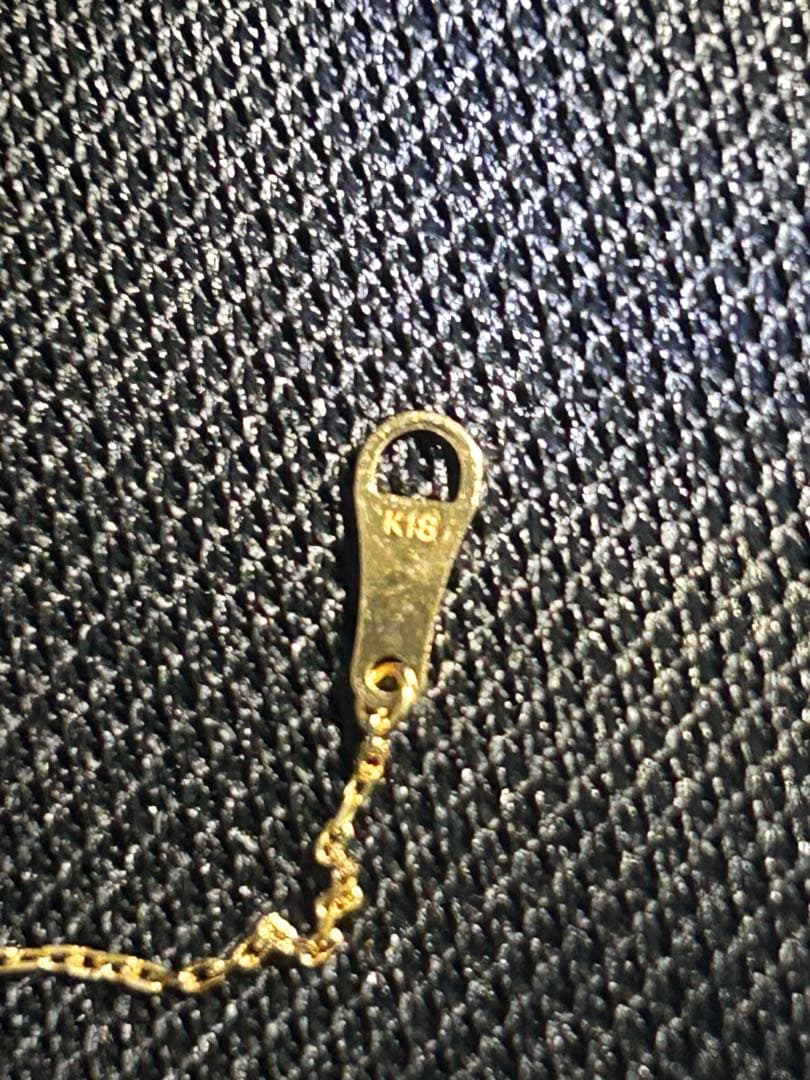 【K18】18金 ブレスレット 刻印あり 中央に石付き