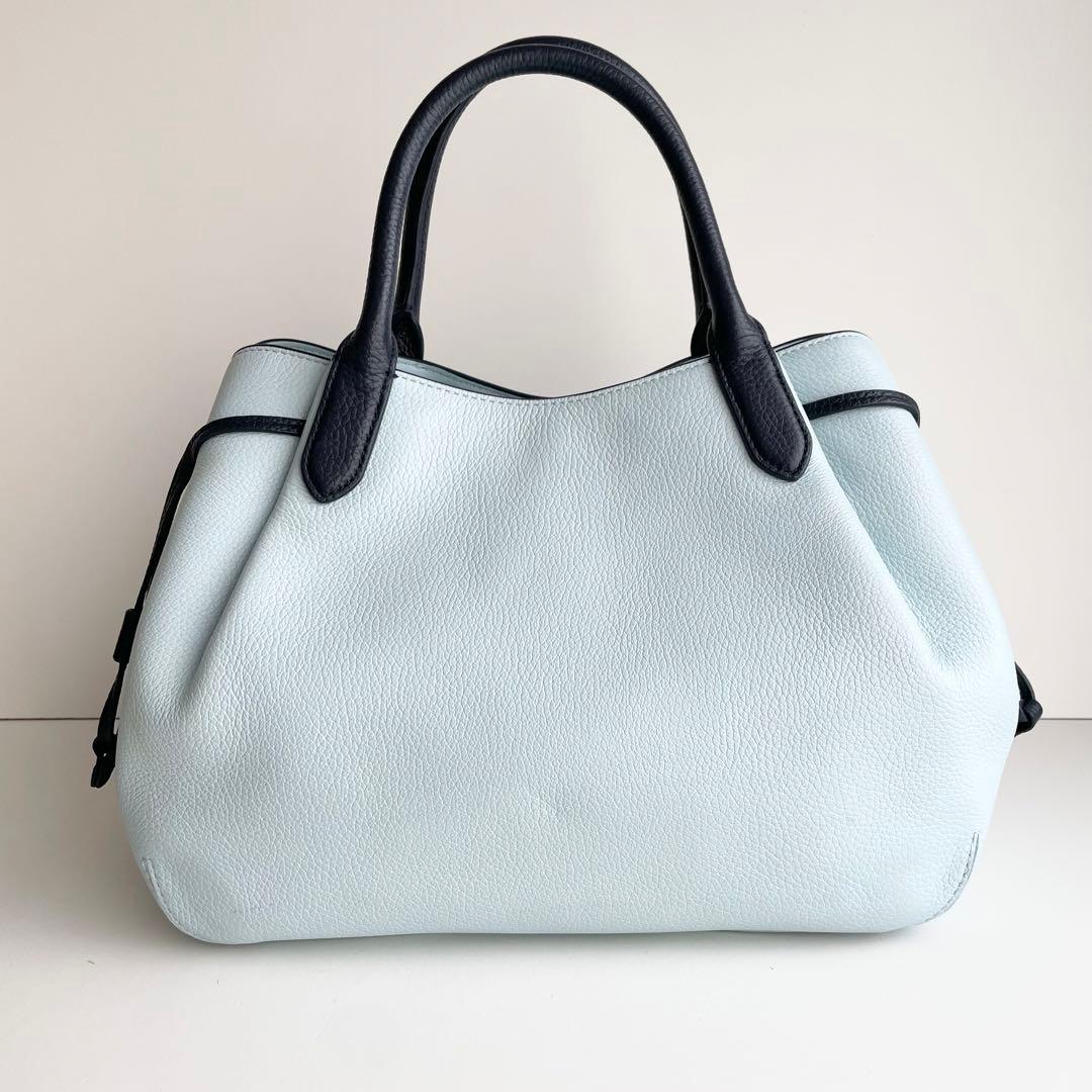 ケイトスペード ハンドバッグ ダンプリング 2way サッチェル 水色 ほぼ新品