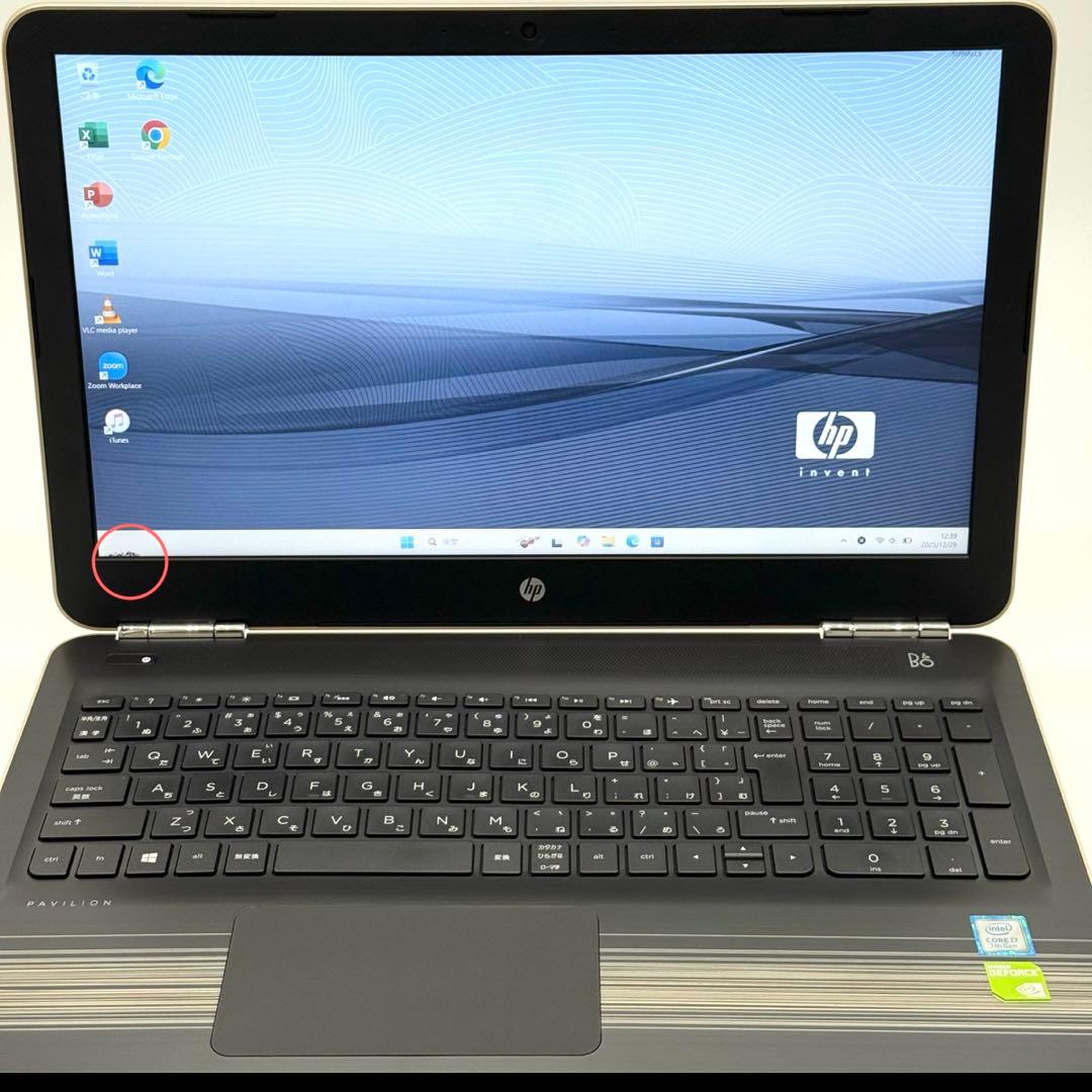HPノートパソコン Core i7 高速SSD 大容量HDD 静音 NVIDIA