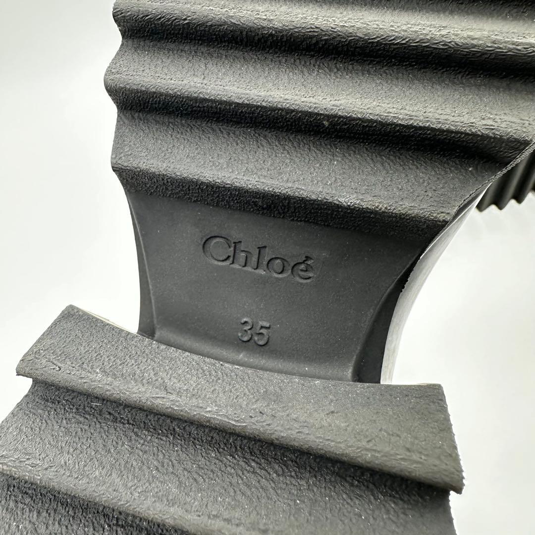 Chloe BETTY レインブーツ サイドジップ ラバーソール 黒 35