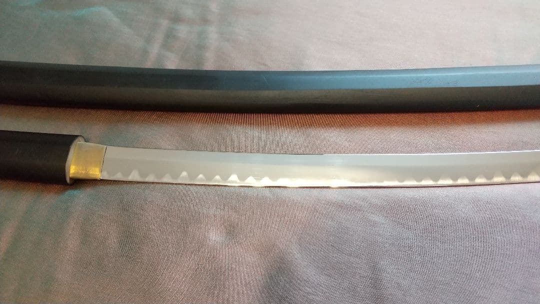 【互の目刃紋】模造刀 舞踊 大刀 模擬刀 拵え 黒木鞘 刀 刀剣 日本刀