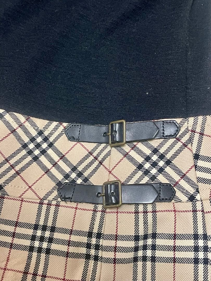 美品 バーバリー ブルーレーベル ドッキング ワンピ ホースロゴ　ノバチェック