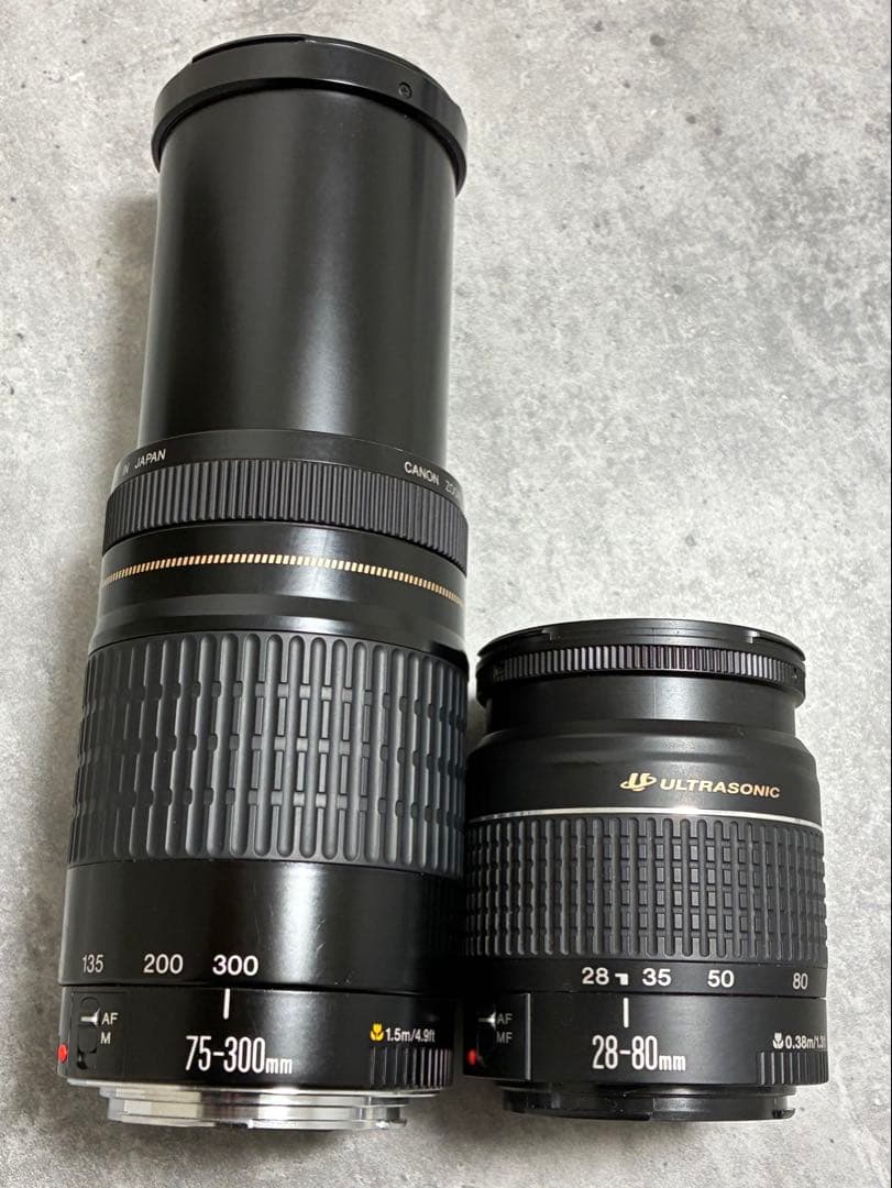 ⭐️美品⭐️キャノン Canon EF75-300, 28-80mm ダブルレンズ