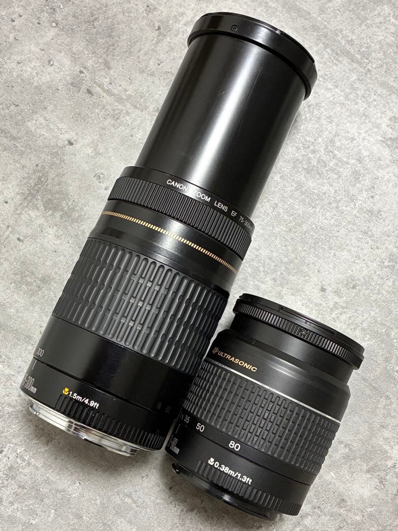 ⭐️美品⭐️キャノン Canon EF75-300, 28-80mm ダブルレンズ