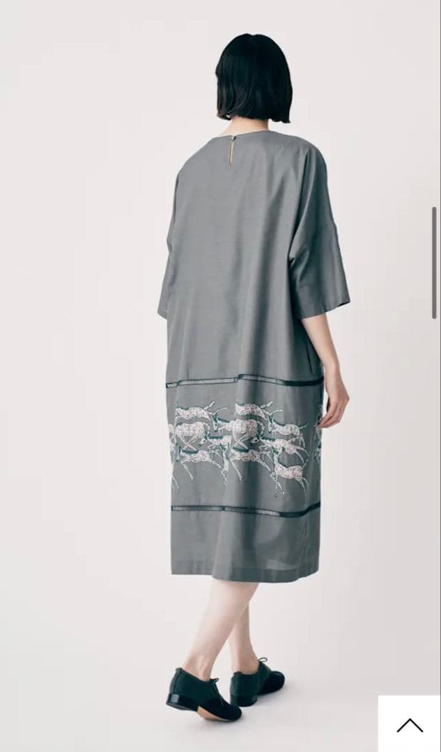 ★最終お値下★ミナペルホネン　papurikko ドロップスリーブドレス新品