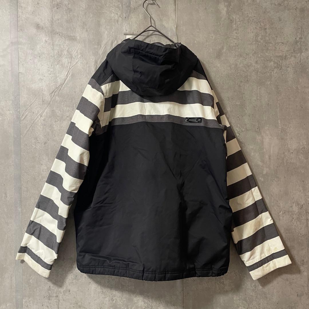 Burtonバートンスキーウェアスノーボードジャケットパーカーフード黒ブラック白
