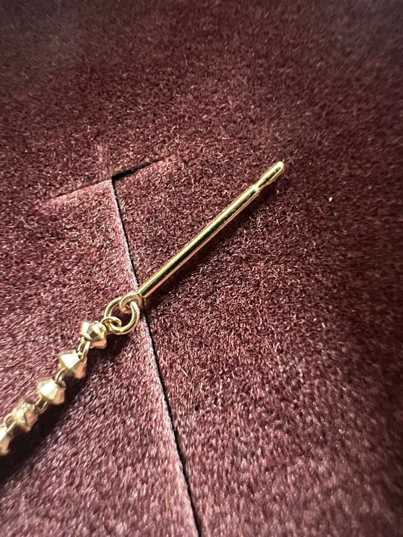 ete エテ グレイン フープ ピアス k18 片耳