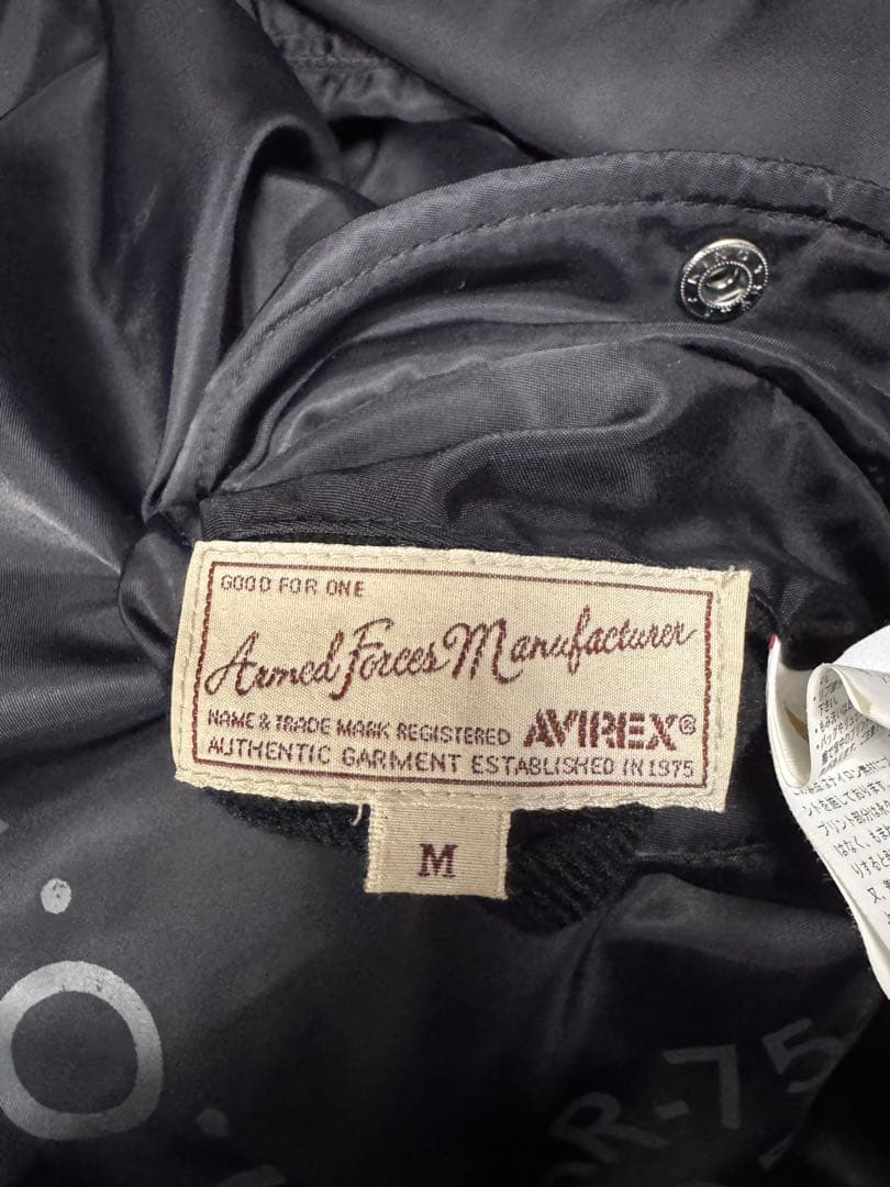 AVIREX MA-1フライトジャケット ブラック U.S.A.A.F.