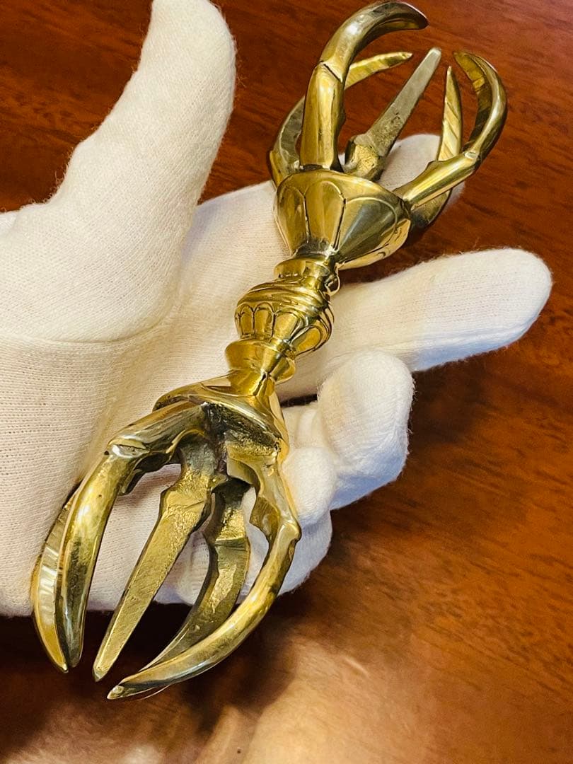 日本式 新品 未使用 送料無料 五鈷杵　バジュラ　ドルジェ　密教法具 16㎝