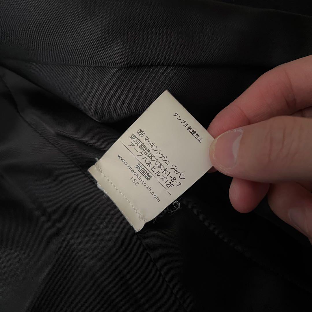 マッキントッシュ ダンケルド ステンカラーコート ウール 44 2XL ネイビー