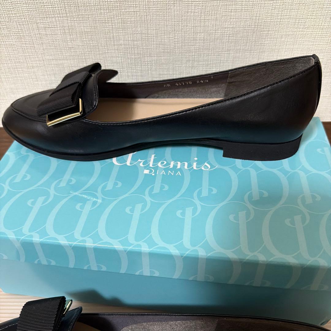 新品　artemis by DIANA グログランリボン ローファー　24.5
