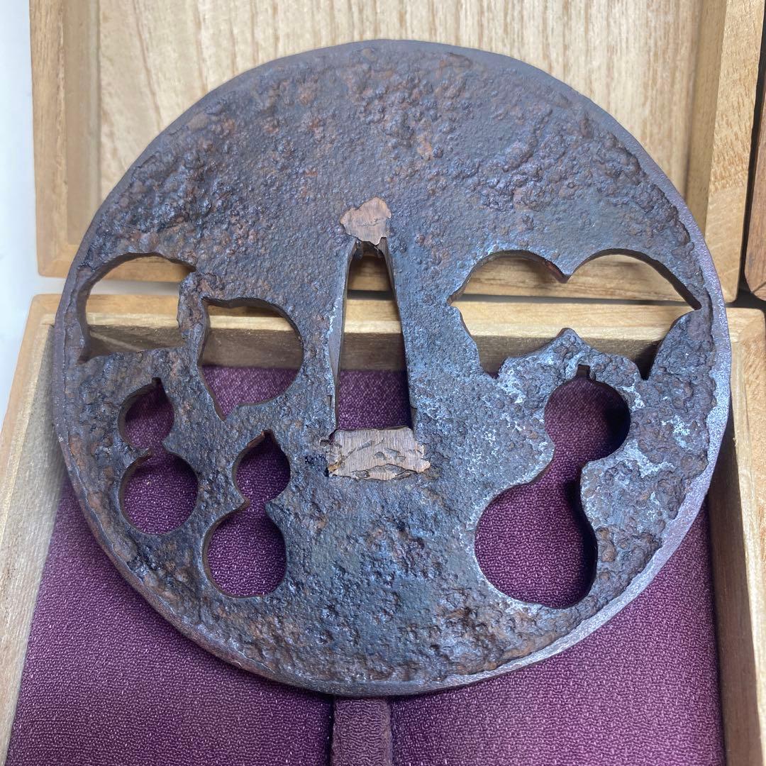 年代不明　鍔3個セット他　桐箱入り