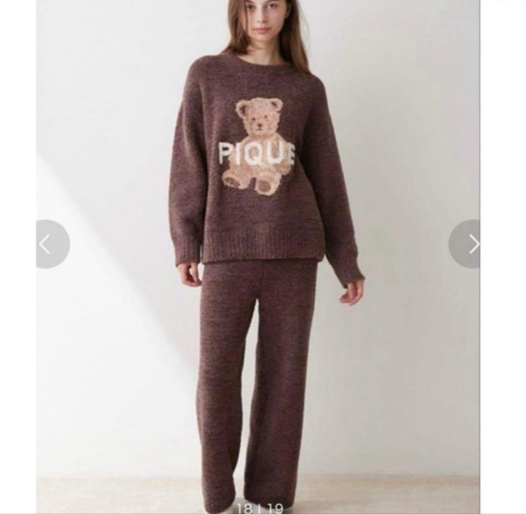 【美品】gelato pique ルームウェア パウダーメランジベア