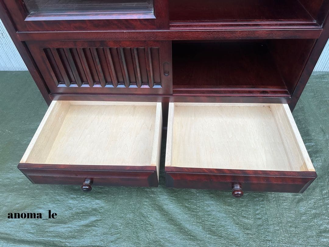 【茶箪笥】民芸家具　和家具　水屋箪笥　収納棚　飾り棚　引戸　和モダン◎