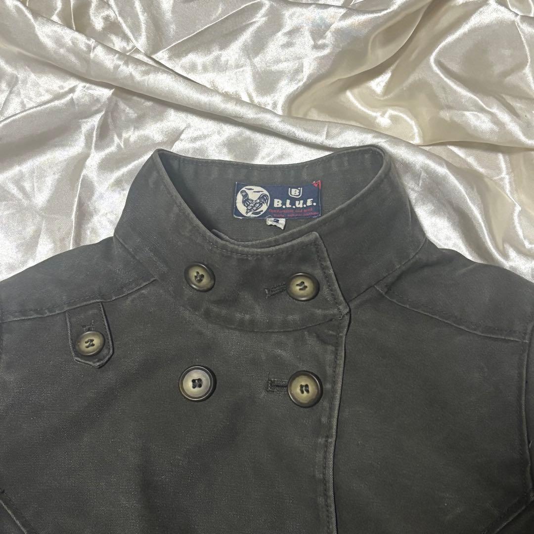 ダークグレー　ミリタリージャケット　トップス　コート　グランジ　y2k