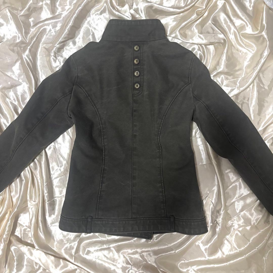 ダークグレー　ミリタリージャケット　トップス　コート　グランジ　y2k