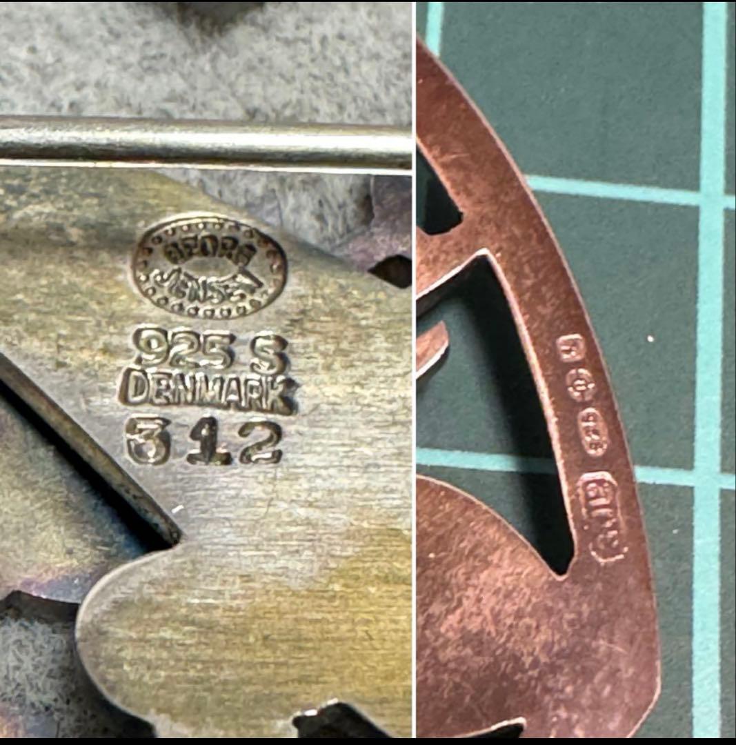 週末セール❗️ヴィンテージ ジョージジェンセン イルカ ブローチ 312