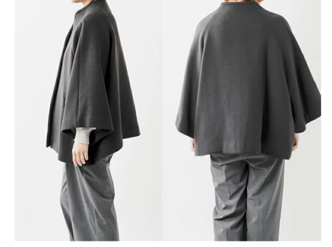 utilite ユティリテ リバービーバー ウール ポンチョ コート