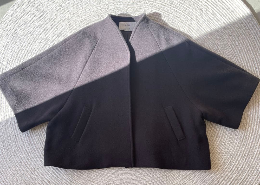 utilite ユティリテ リバービーバー ウール ポンチョ コート