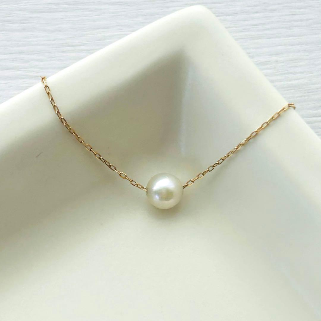 【Lilas】K10 アコヤパール 1粒ムーブブレスレット