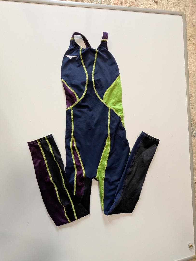 Mizuno スイムスーツ ネイビー/グリーン/パープル