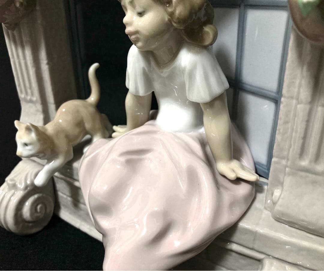 【超希少 美品】リヤドロ 日向ぼっこ 割れ欠け無し 廃盤作品 6817