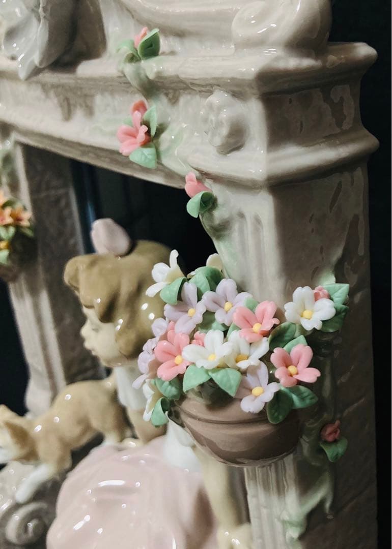 【超希少 美品】リヤドロ 日向ぼっこ 割れ欠け無し 廃盤作品 6817