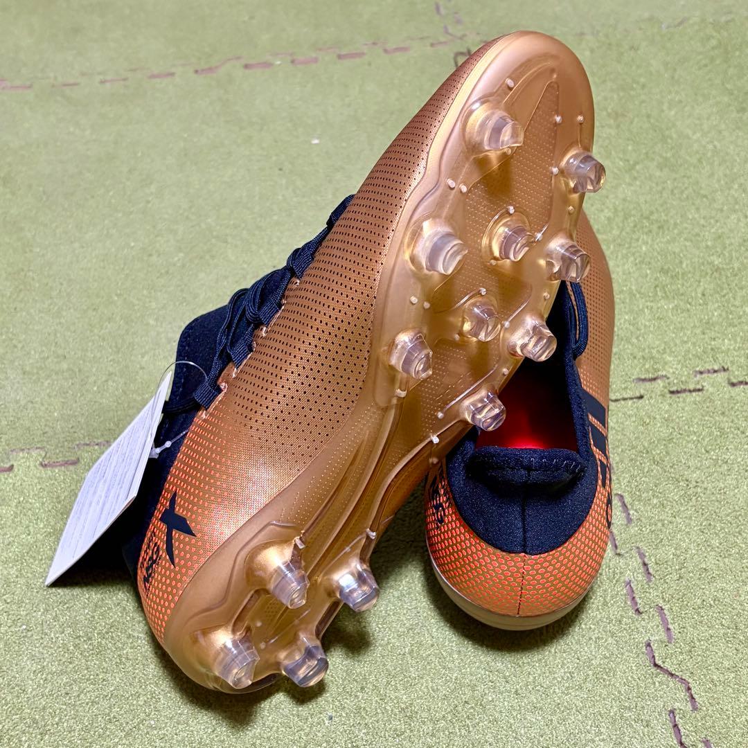 未使用タグ付き　adidas X 17.2ゴールド/オレンジ　26.0