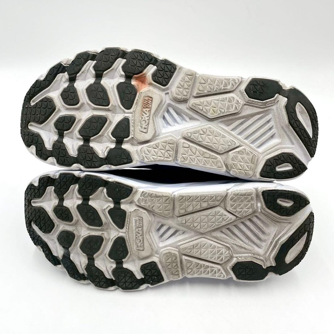 ホカオネオネ スニーカー W CLIFTON7 24.5 黒白 Y1463