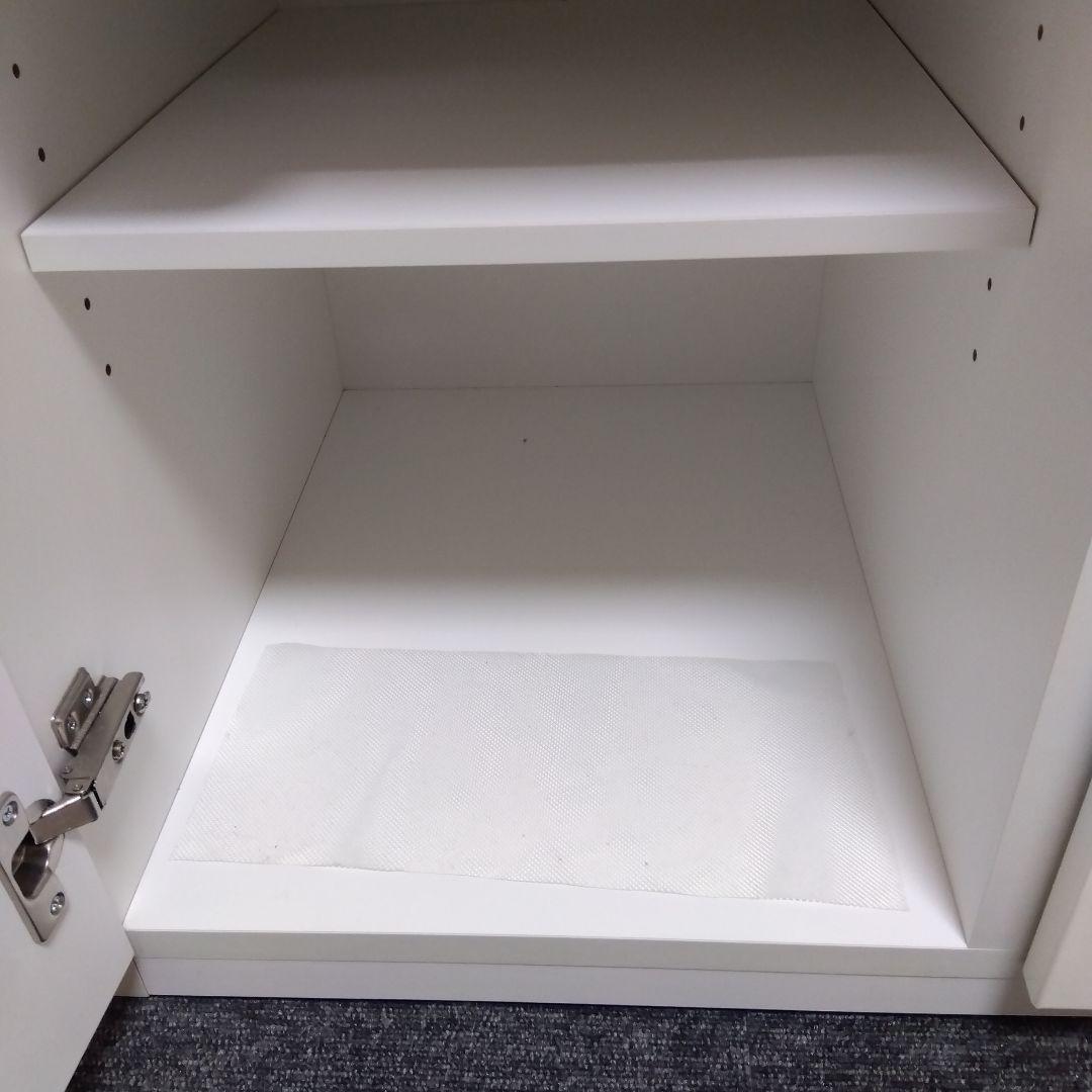 ホワイト キッチンカウンター 引き出し4つ