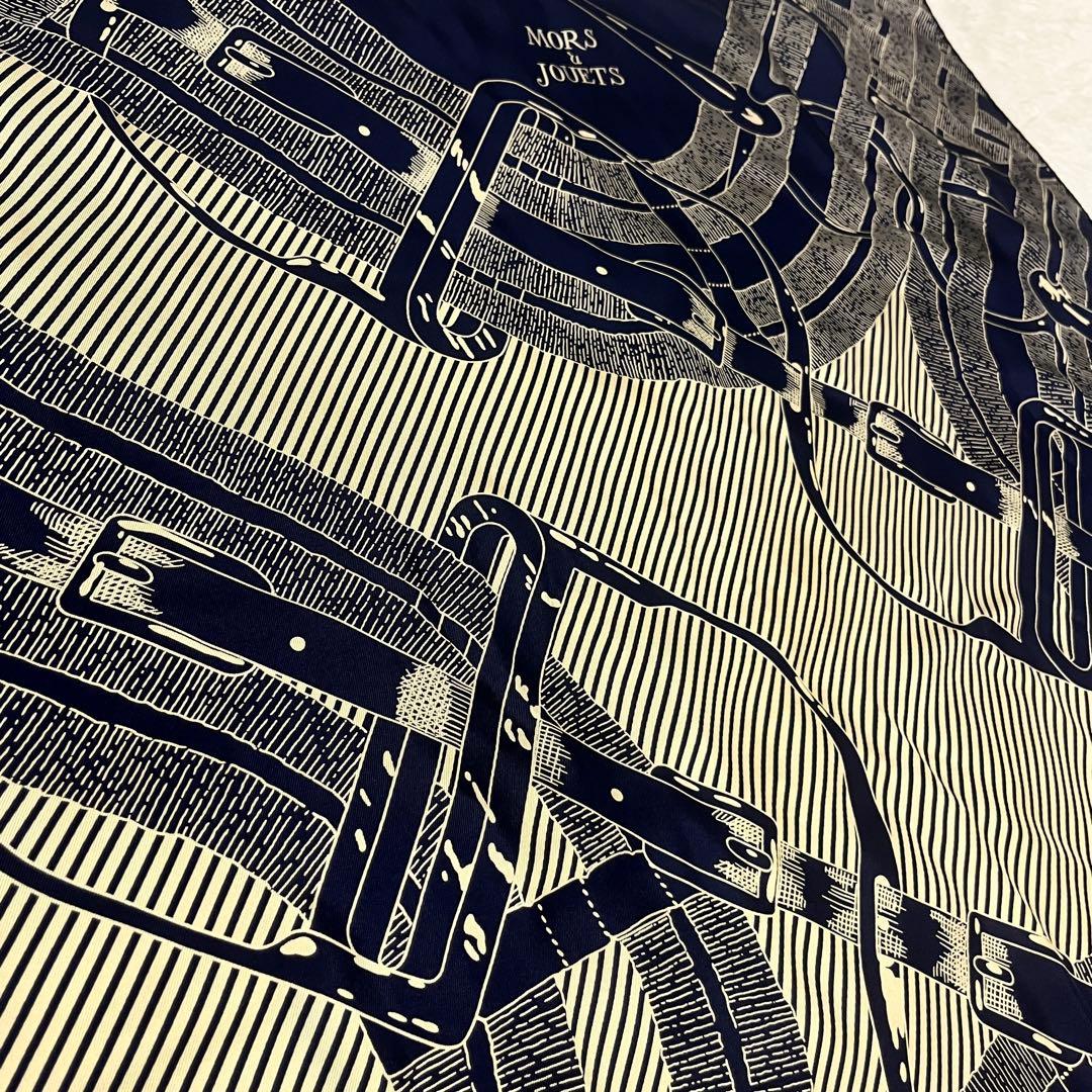 希少✨未使用✨HERMES エルメス スカーフ シルク カレ90 馬銜　馬具