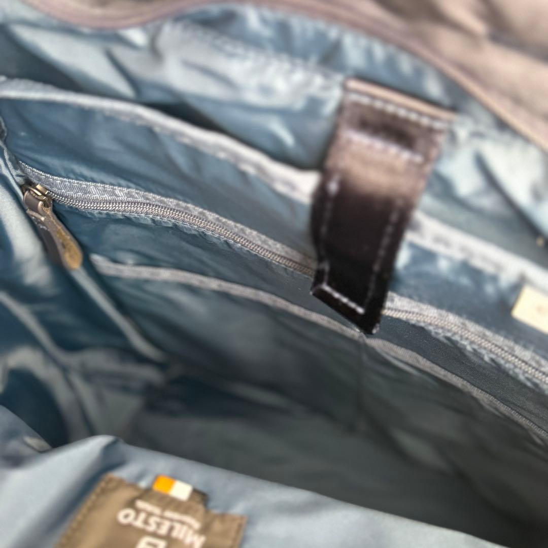 大きめＬMILESTO STLAKT バックパック ヘザーネイビー リュック